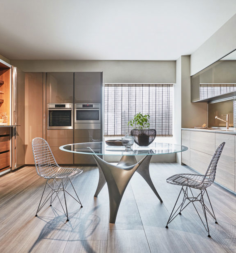 Modern kitchen and dining interior